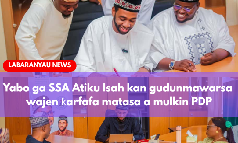 SSA Atiku Isah Ya Samu Yabo Kan Rawar Da Ya Taka Wajen Tallafa Wa Matasa A Mulkin PDP